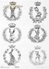 czarne grafiki, zając, korona, wieniec laurowy, laur*black graphics, hare, crown, laurel wreath, laurel